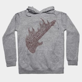 Flaming Bass Guitar Hoodie